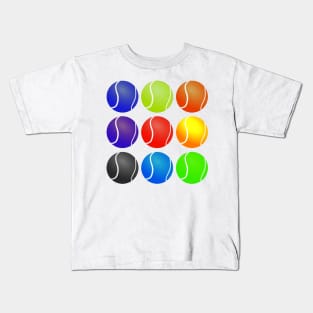 Rainbow Tennis Balls Kids T-Shirt